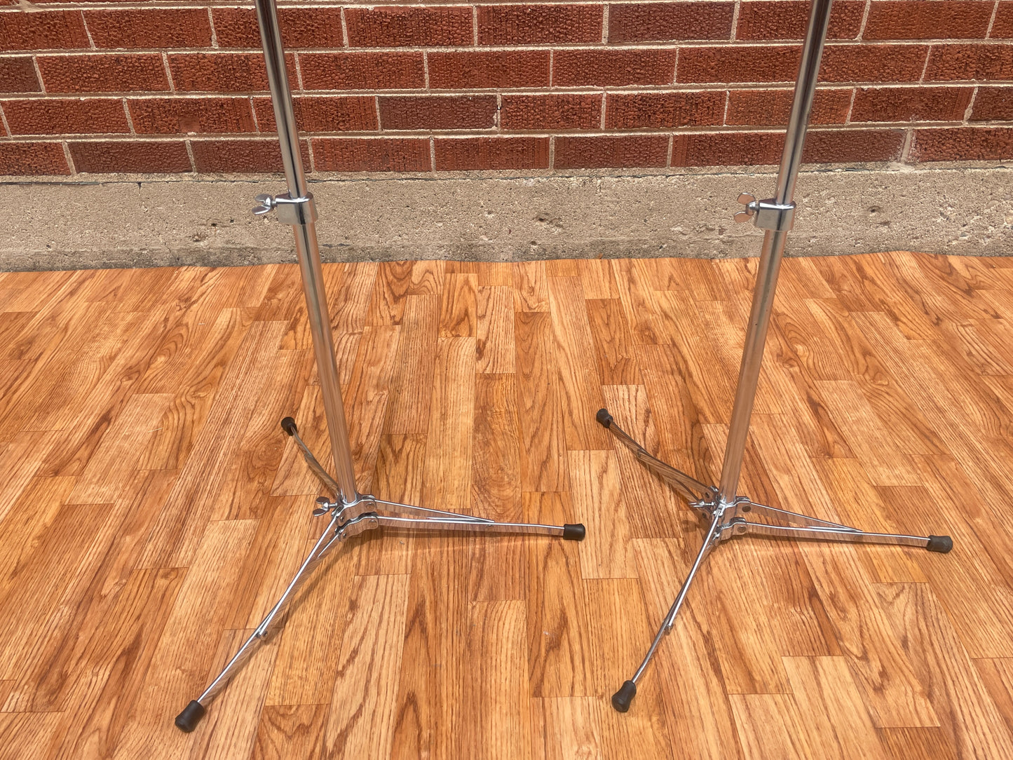 1960s Ludwig Round Tilter 1400 Straight Flat Base Cymbal Stand Pair (2pcs) #1