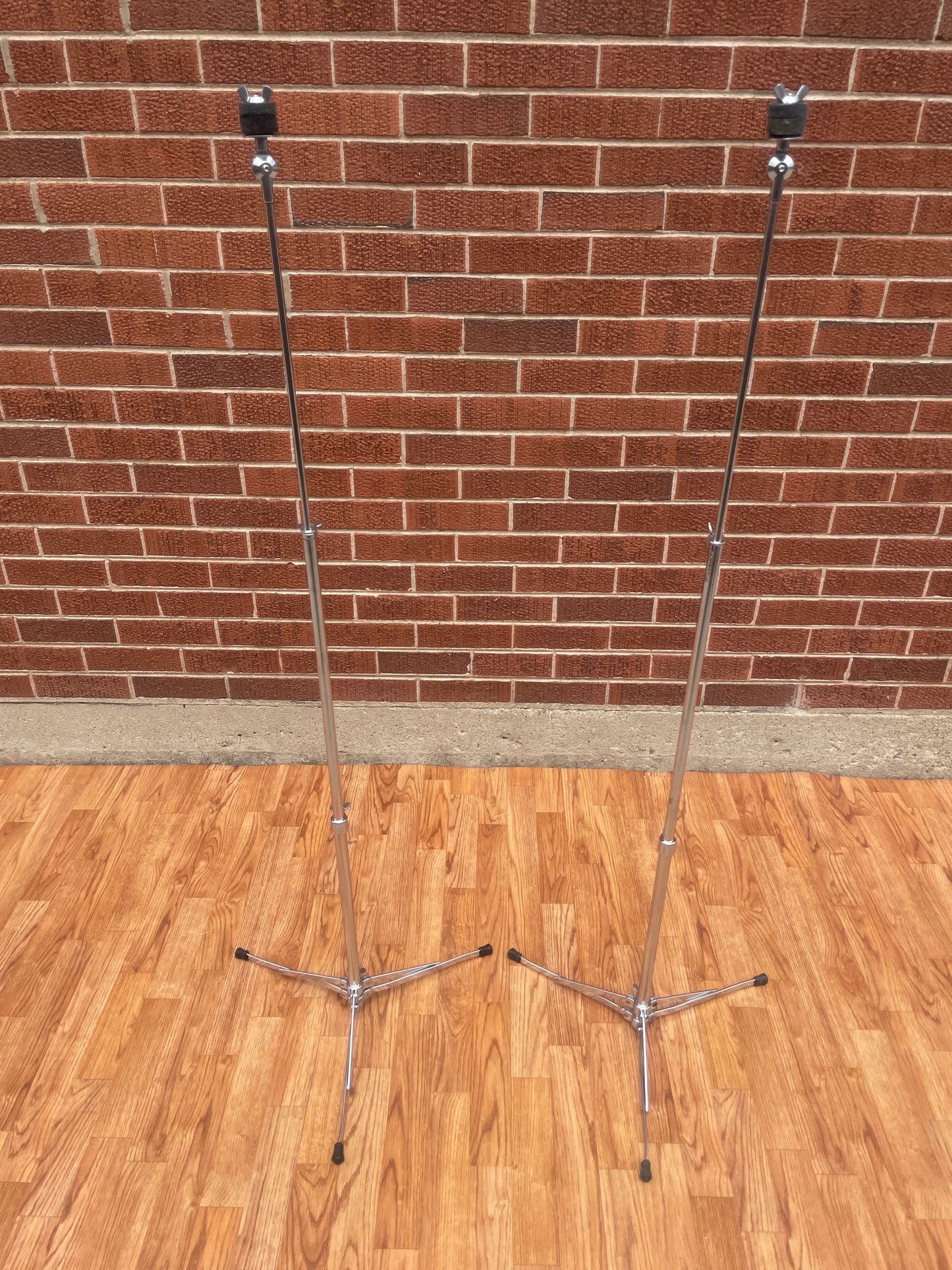 1960s Ludwig Round Tilter 1400 Straight Flat Base Cymbal Stand Pair (2pcs) #1