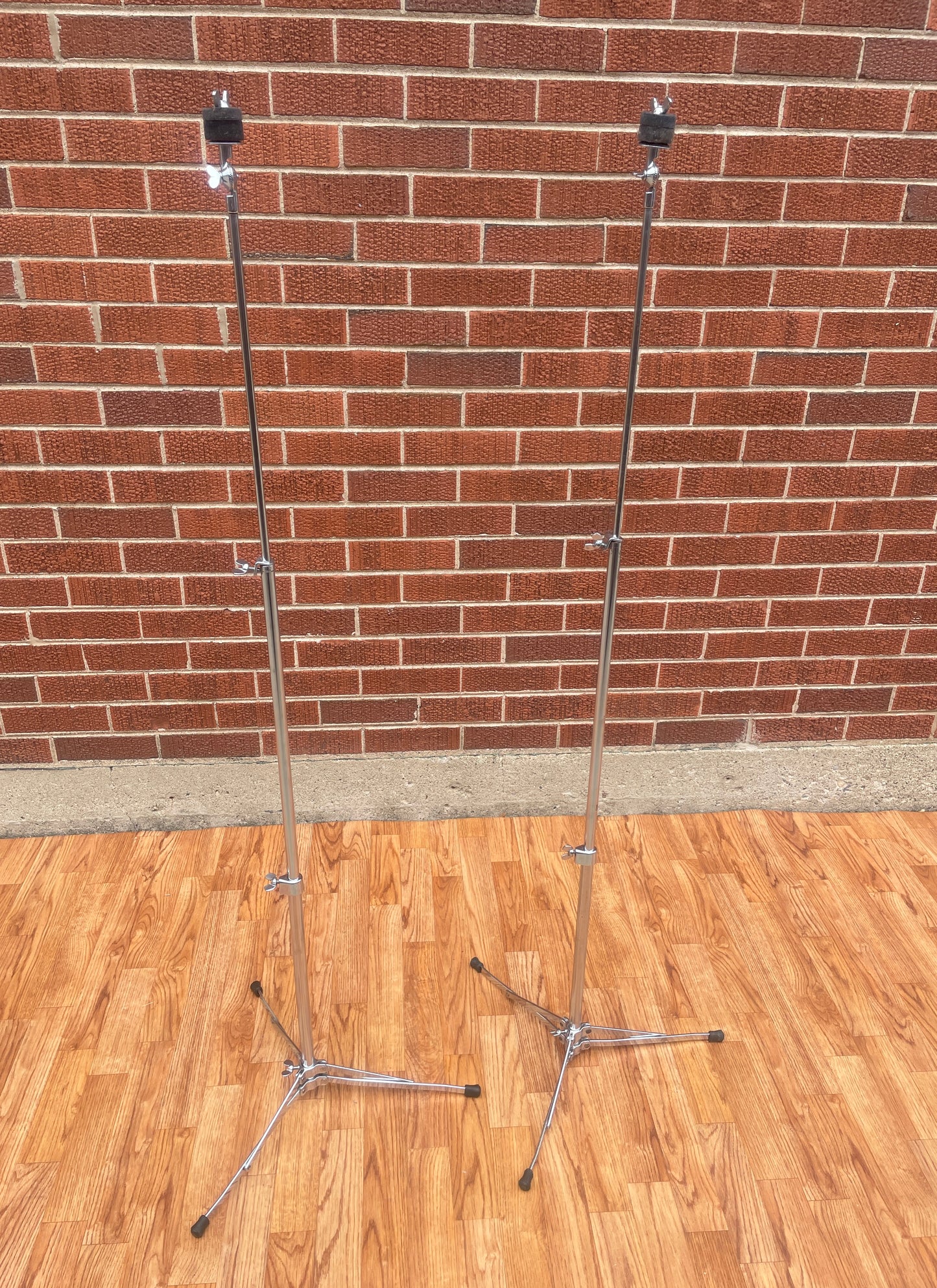 1960s Ludwig Round Tilter 1400 Straight Flat Base Cymbal Stand Pair (2pcs) #1