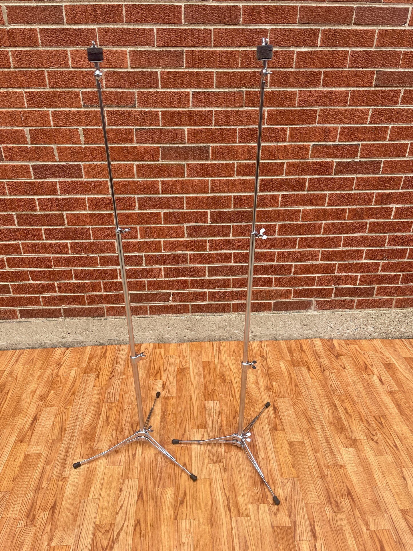 1960s Ludwig Round Tilter 1400 Straight Flat Base Cymbal Stand Pair (2pcs) #1
