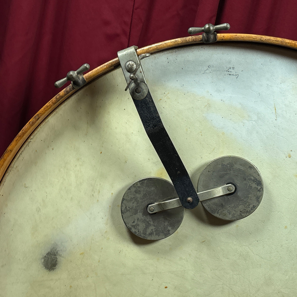 1920s Ludwig Hoop Mount External Dual Felt Bass Drum Muffler