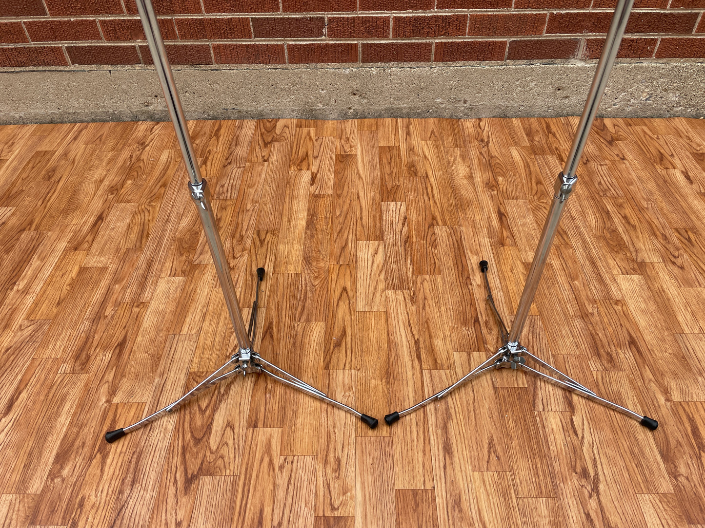 1960s Ludwig No. 1400 Straight Flat Base Cymbal Stand Pair (2pcs) #3 Teardrop Tilter