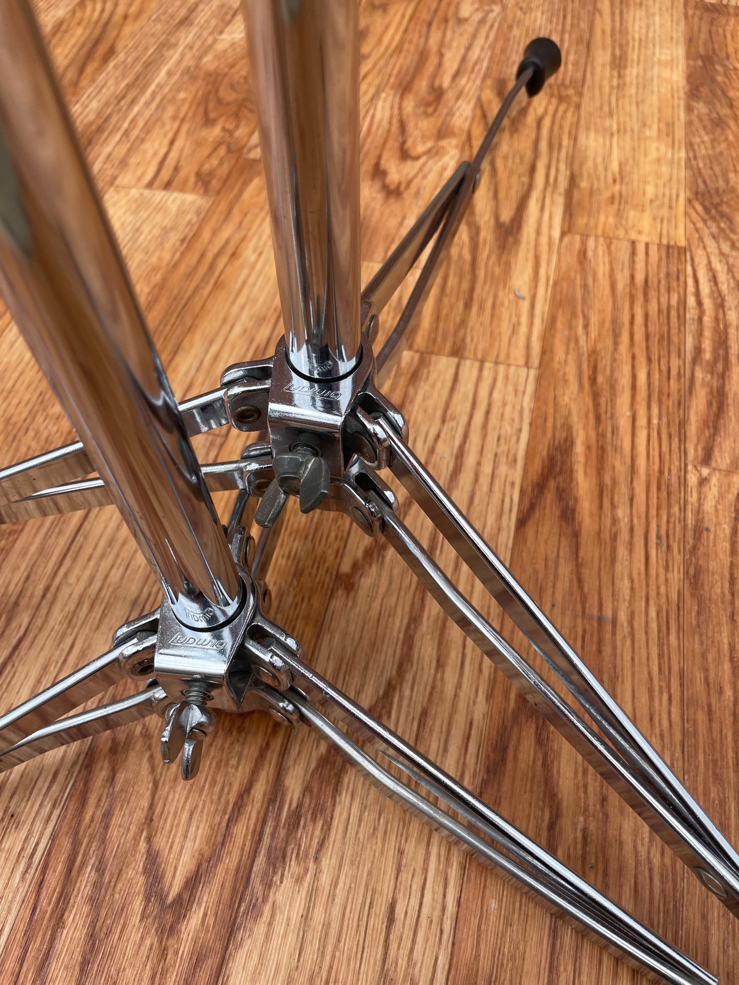 1960s Ludwig No. 1400 Straight Flat Base Cymbal Stand Pair (2pcs) #3 Teardrop Tilter