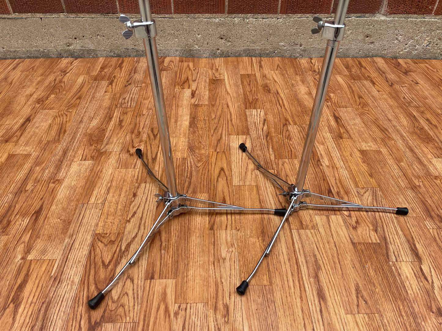 1960s Ludwig No. 1400 Straight Flat Base Cymbal Stand Pair (2pcs) #3 Teardrop Tilter