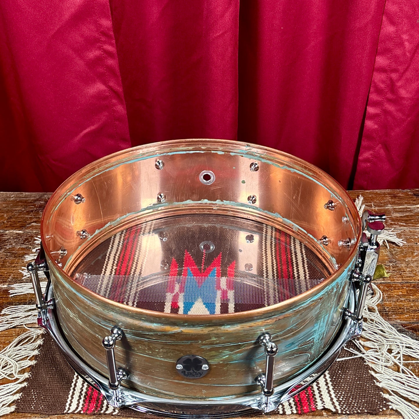 Lucky Drums Company 5x14 Copper Snare Drum w/ Patina *Video*
