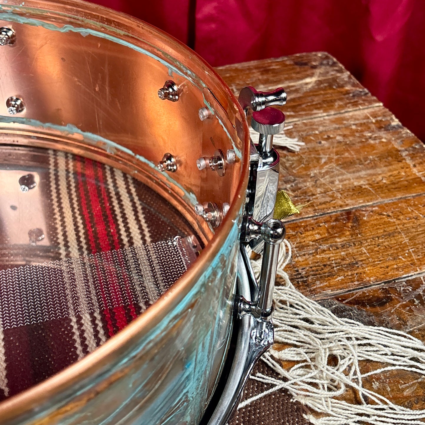 Lucky Drums Company 5x14 Copper Snare Drum w/ Patina *Video*