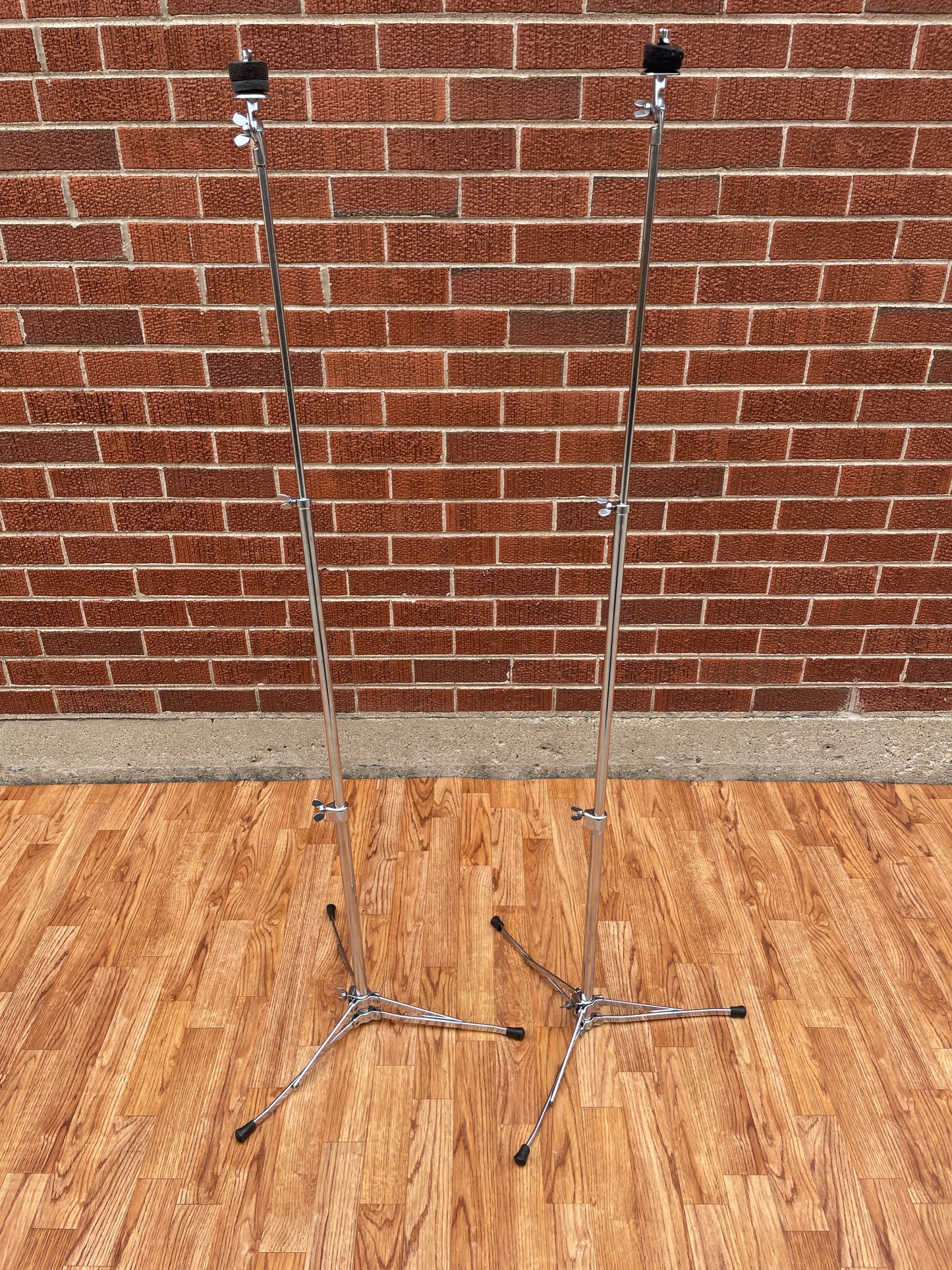 1960s Ludwig No. 1400 Straight Flat Base Cymbal Stand Pair (2pcs) #3 Teardrop Tilter