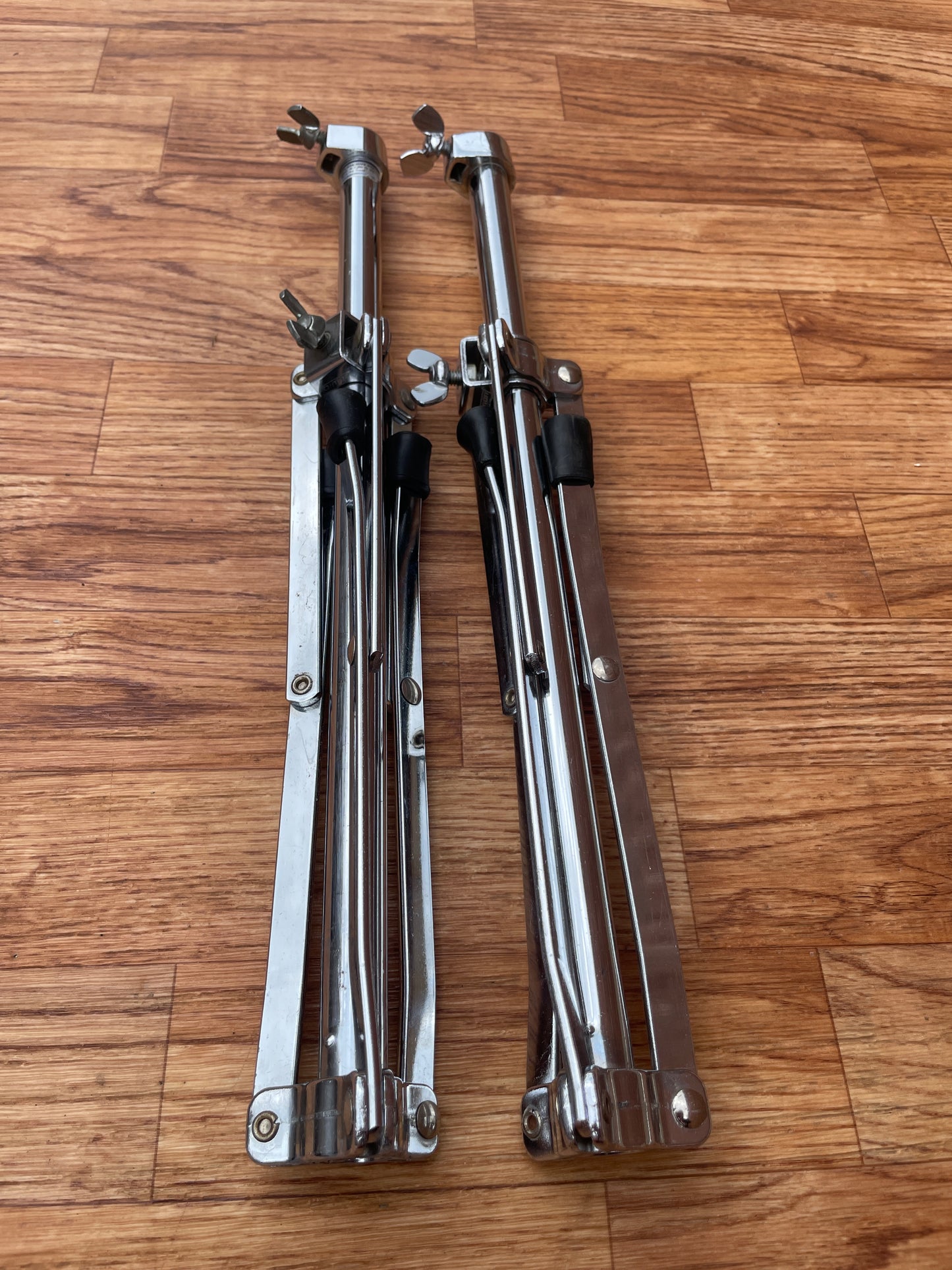 1960s Ludwig No. 1400 Straight Flat Base Cymbal Stand Pair (2pcs) #3 Teardrop Tilter