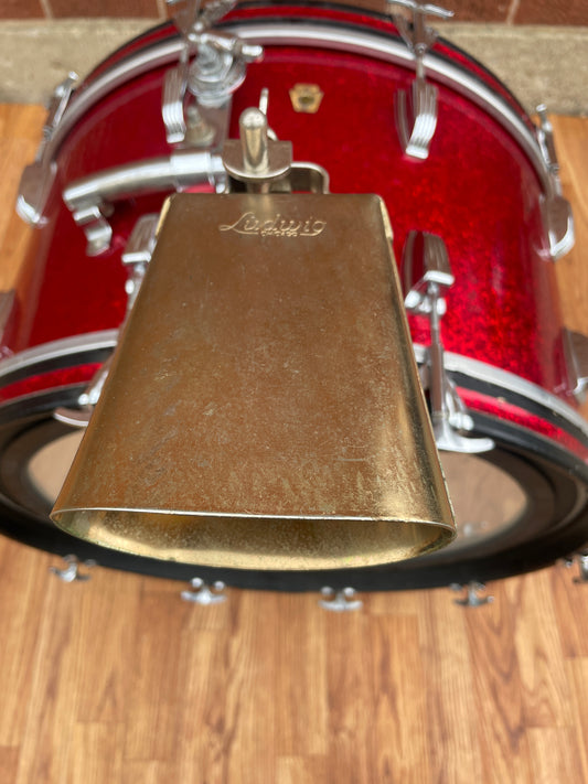 1960s Ludwig 5" Golden Tone No. 129 Cow Bell w/ Cowbell Holder No. 133 Script Logo