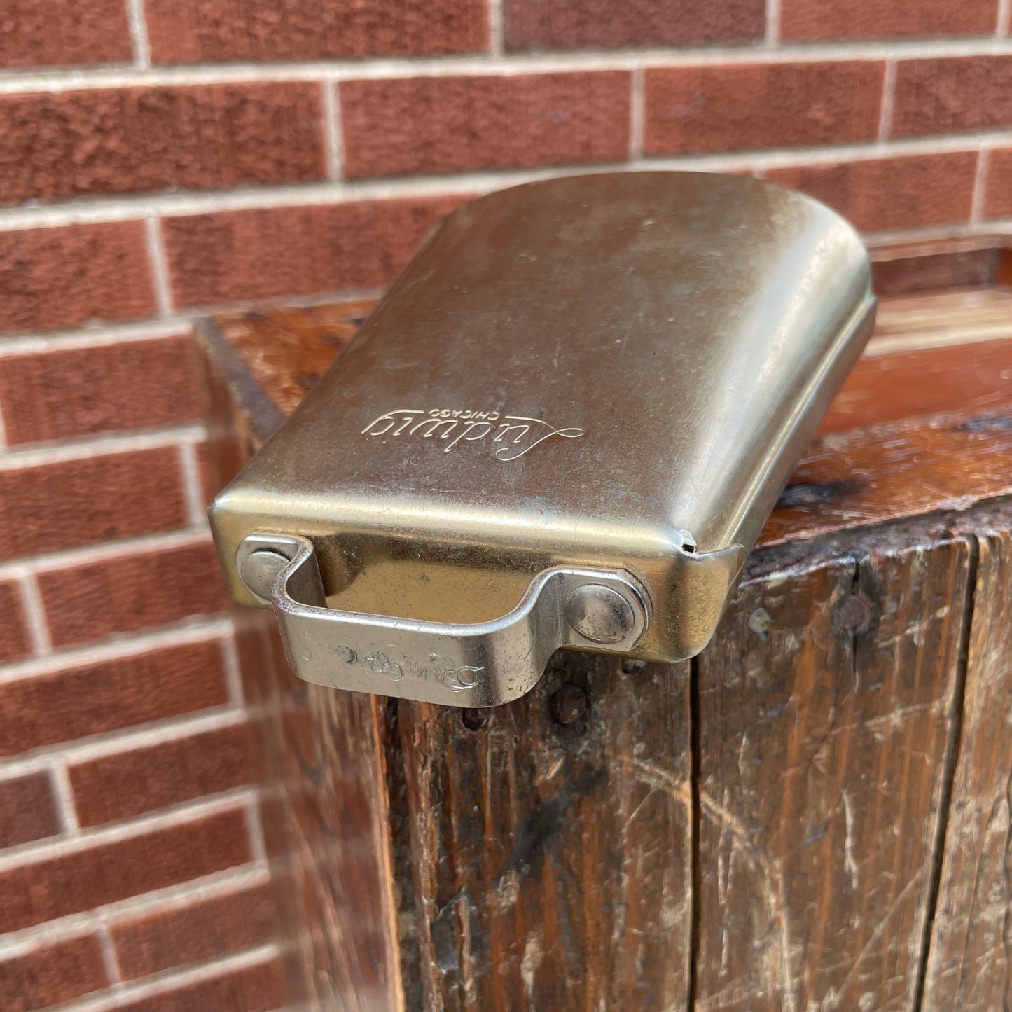 1960s Ludwig 5" Golden Tone No. 129 Cow Bell w/ Cowbell Holder No. 133 Script Logo