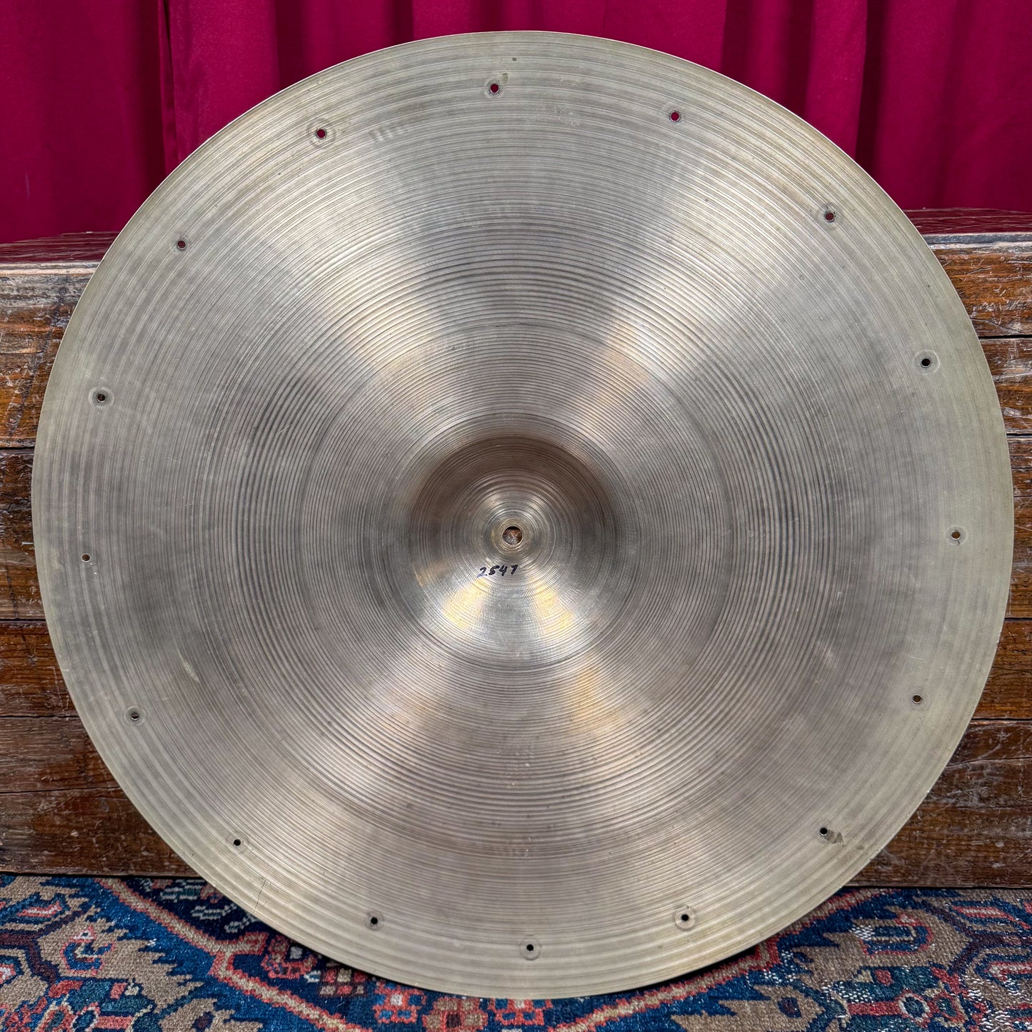 22" Zildjian A 1950s Large Hollow Block Stamp Ride Cymbal 2547g *Video Demo*