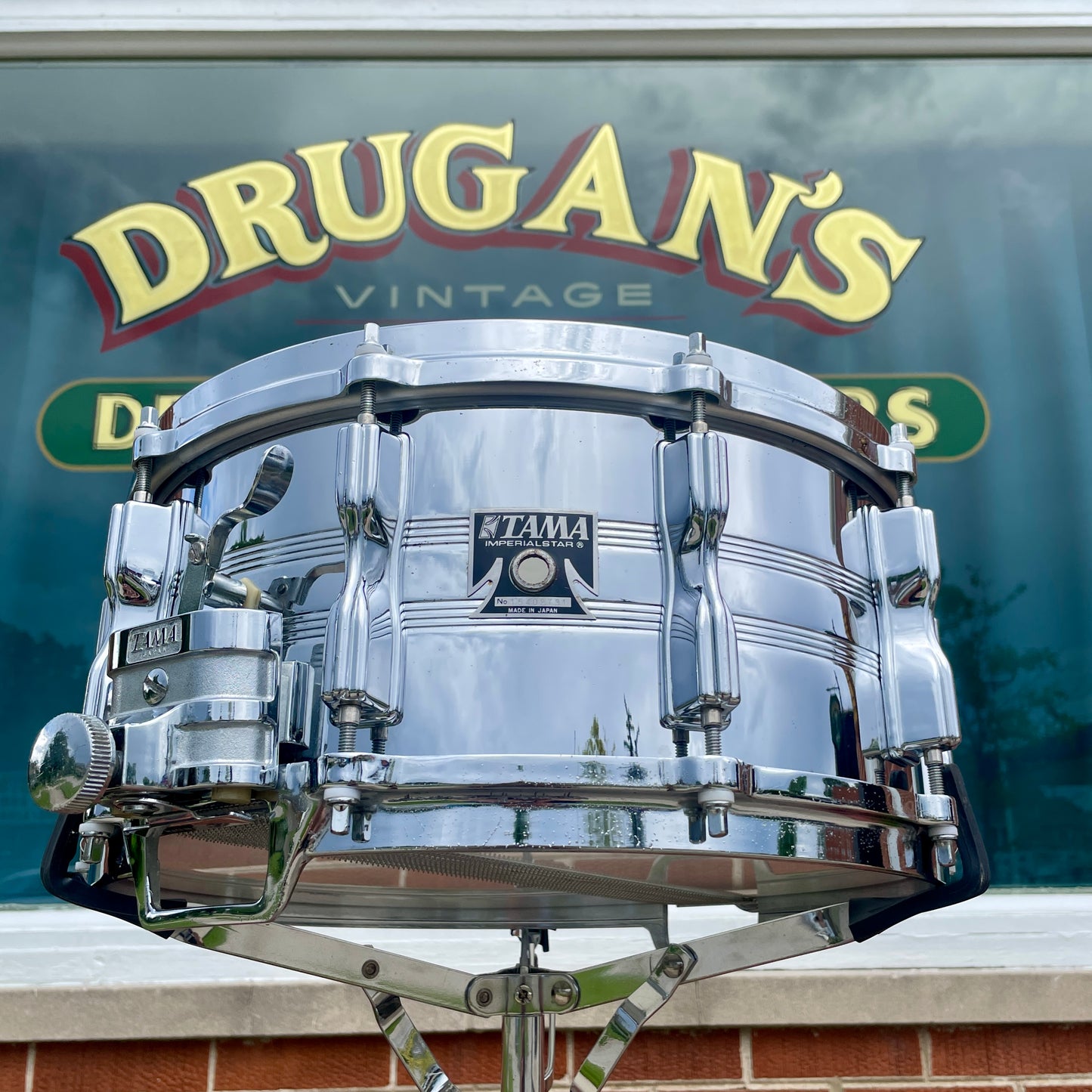 1980s Tama 6.5x14 Imperialstar King-Beat No. 8006 Seamless Steel Snare Drum
