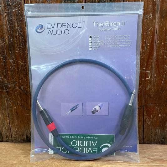 Evidence Audio The Siren II 3 Foot Speaker Cable NOS Straight to Straight