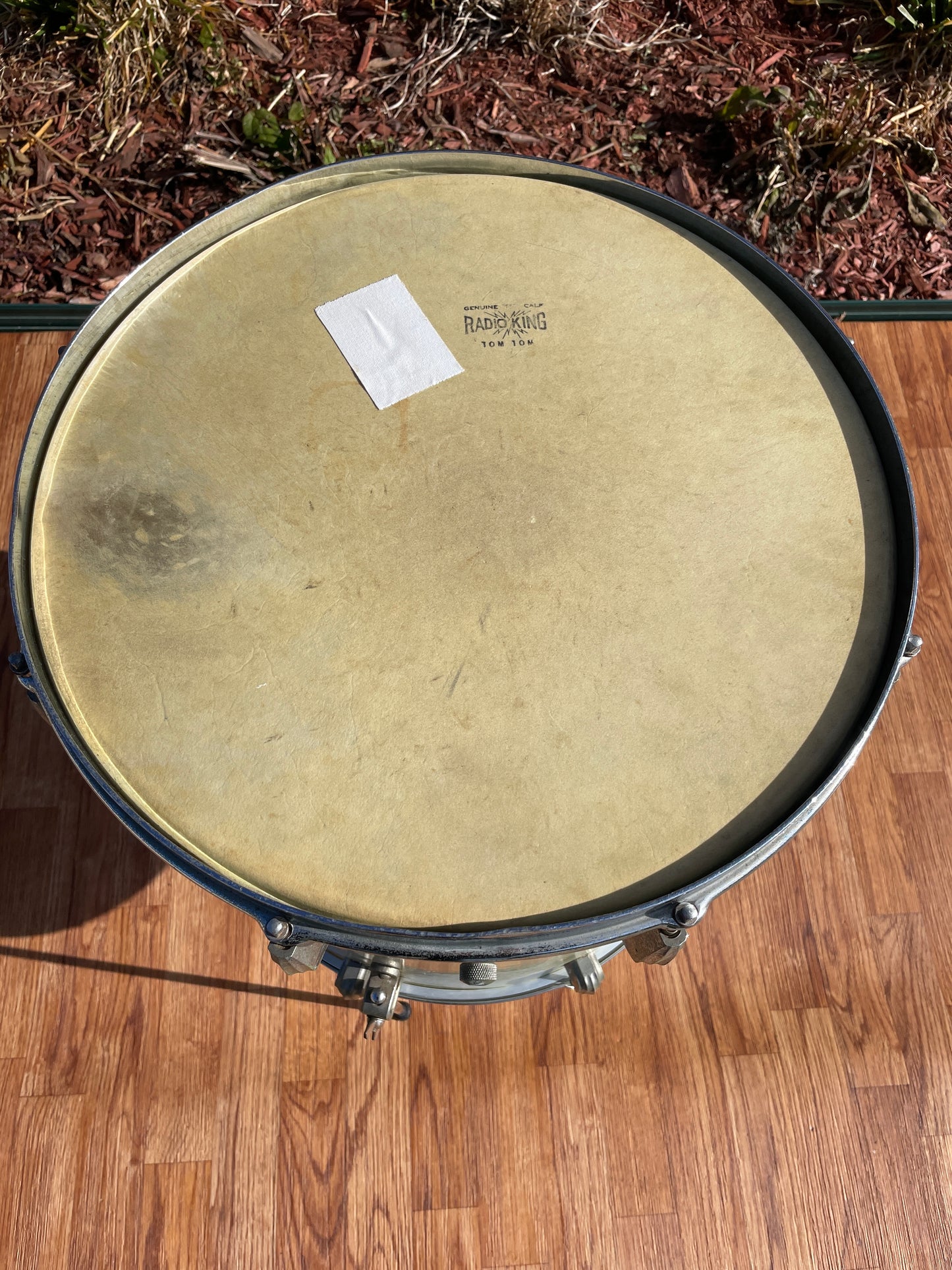 1950s Slingerland Radio King 16x16 Floor Tom Single Drum White Marine Pearl