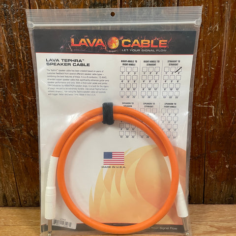 Lava Tephra 3 Foot Speaker Cable NOS Straight to Straight LCTH3