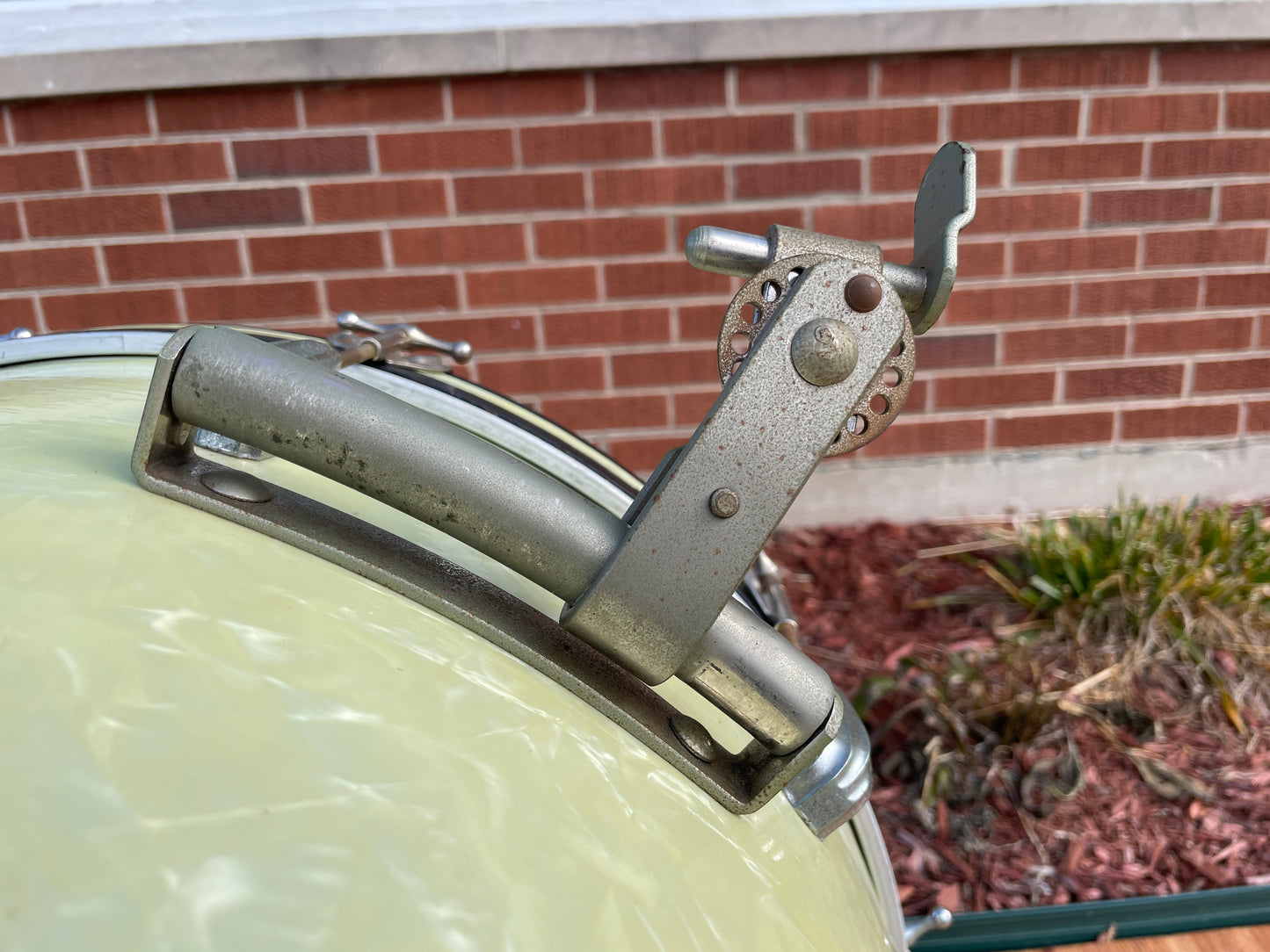 1950s Slingerland Radio King 14x22 Bass Drum White Marine Pearl