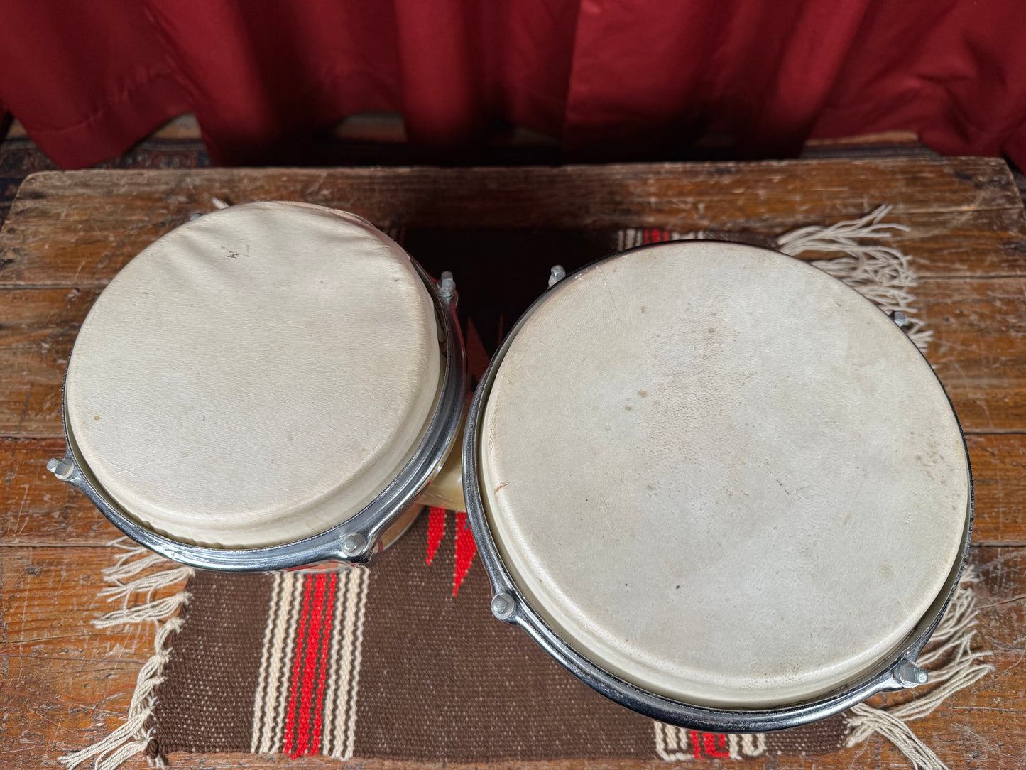 Vintage MIJ Bongos White Marine Pearl Made In Japan