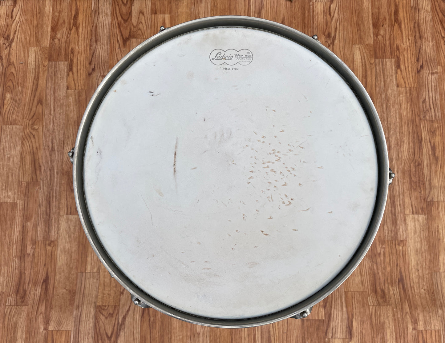 1960s Ludwig 14x14 Floor Tom Drum Silver/Blue Duco