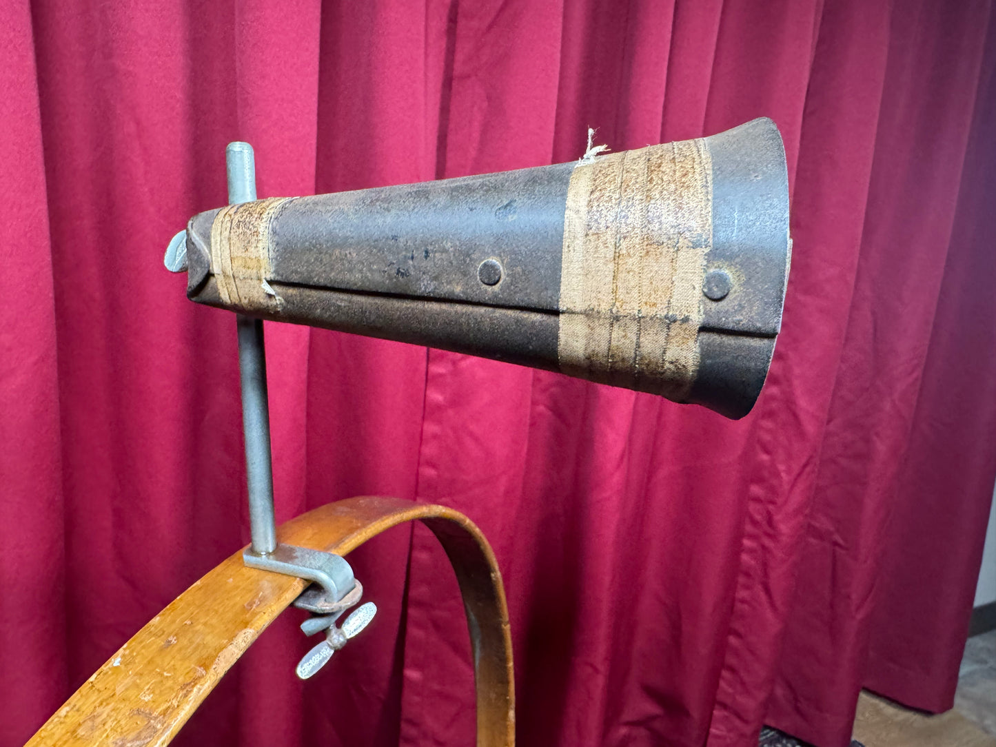 1940s-1950s Ludwig 6" Cow Bell w/ Bass Drum Hoop Mount