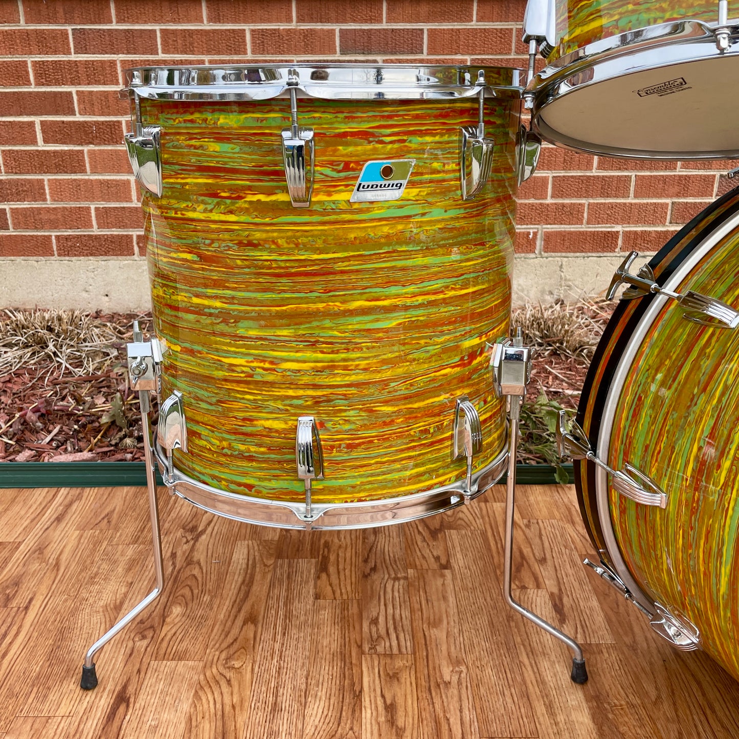 1970s Ludwig Big Beat Drum Set Citrus Mod 22/12/13/16 Bun E. Carlos