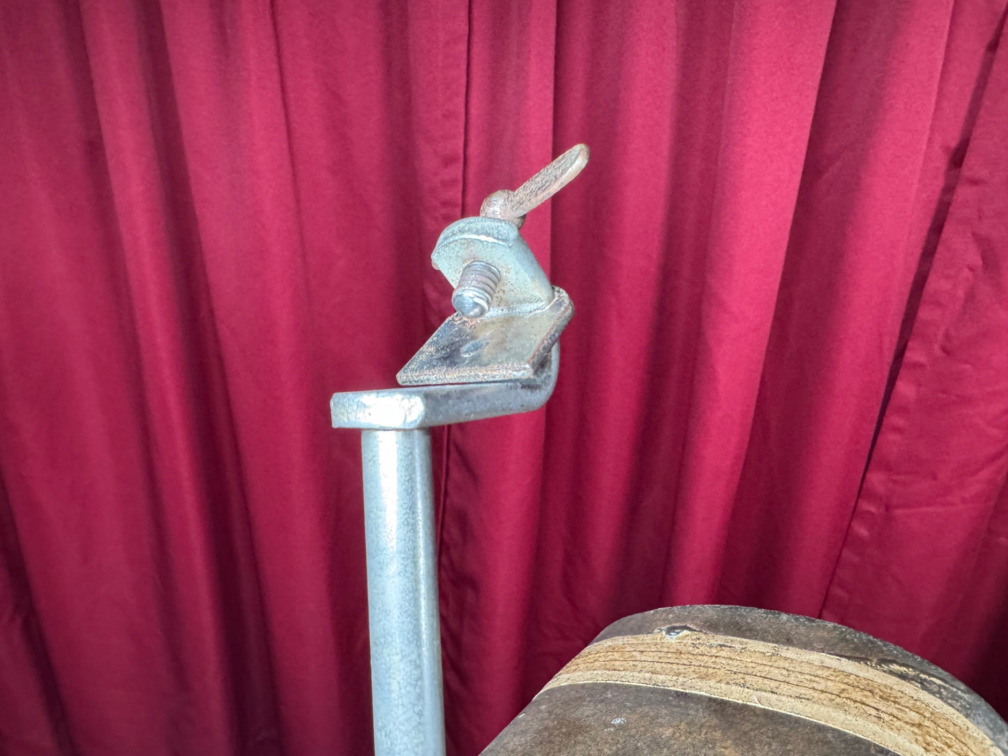 1940s-1950s Ludwig 6" Cow Bell w/ Bass Drum Hoop Mount