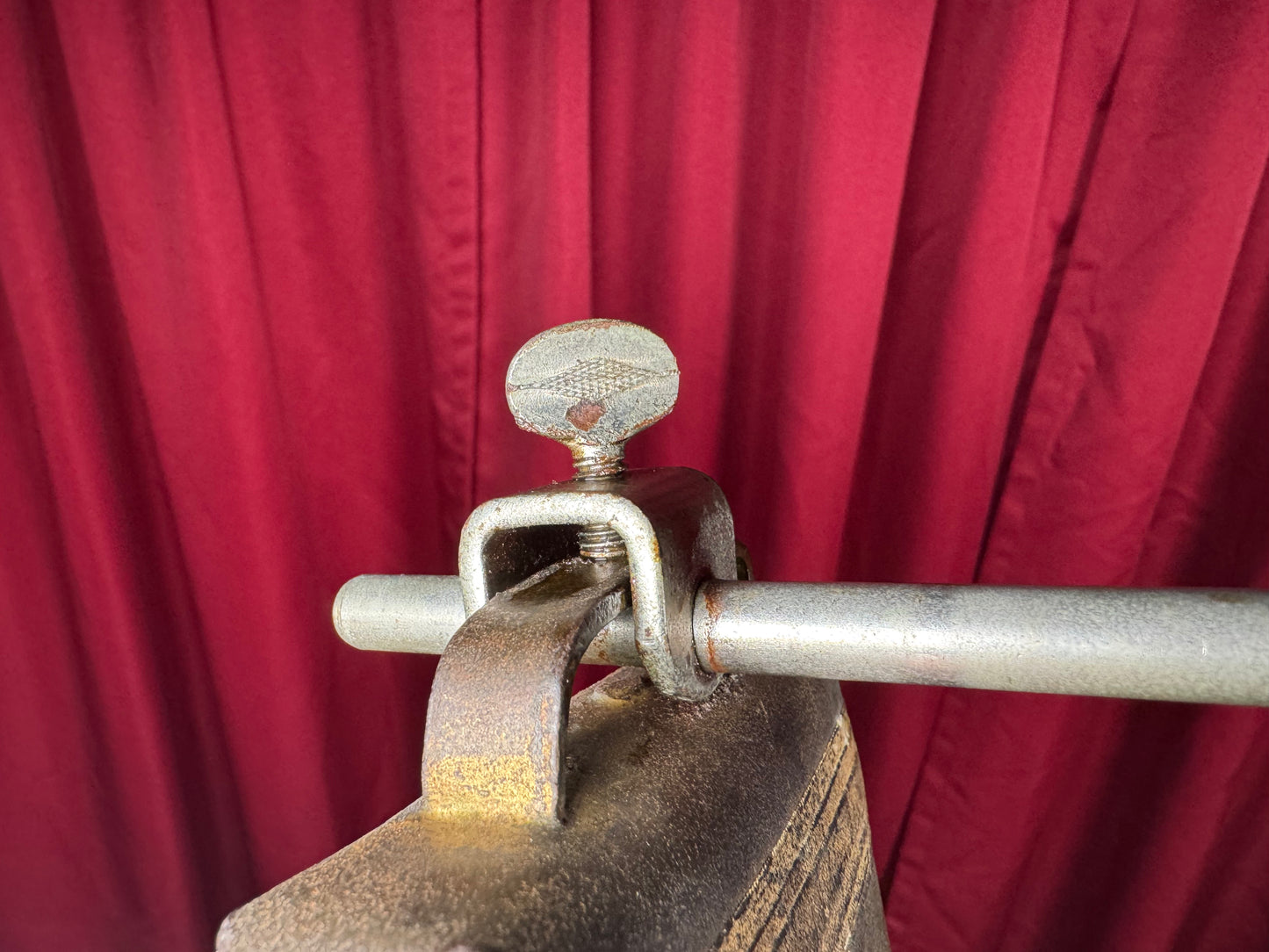 1940s-1950s Ludwig 6" Cow Bell w/ Bass Drum Hoop Mount