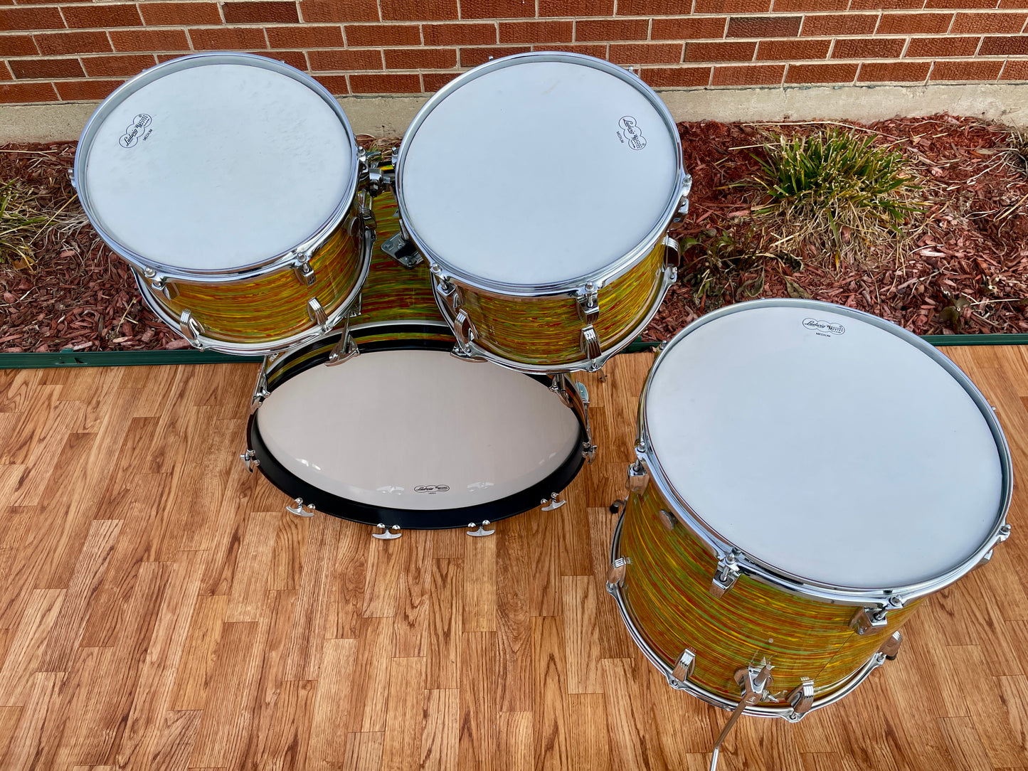 1970s Ludwig Big Beat Drum Set Citrus Mod 22/12/13/16 Bun E. Carlos