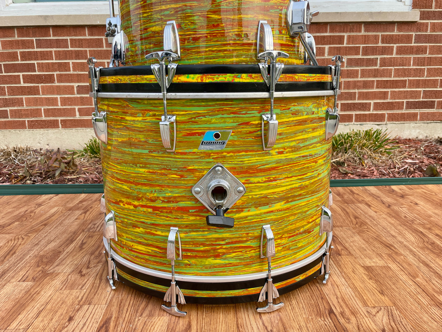 1970s Ludwig Big Beat Drum Set Citrus Mod 22/12/13/16 Bun E. Carlos
