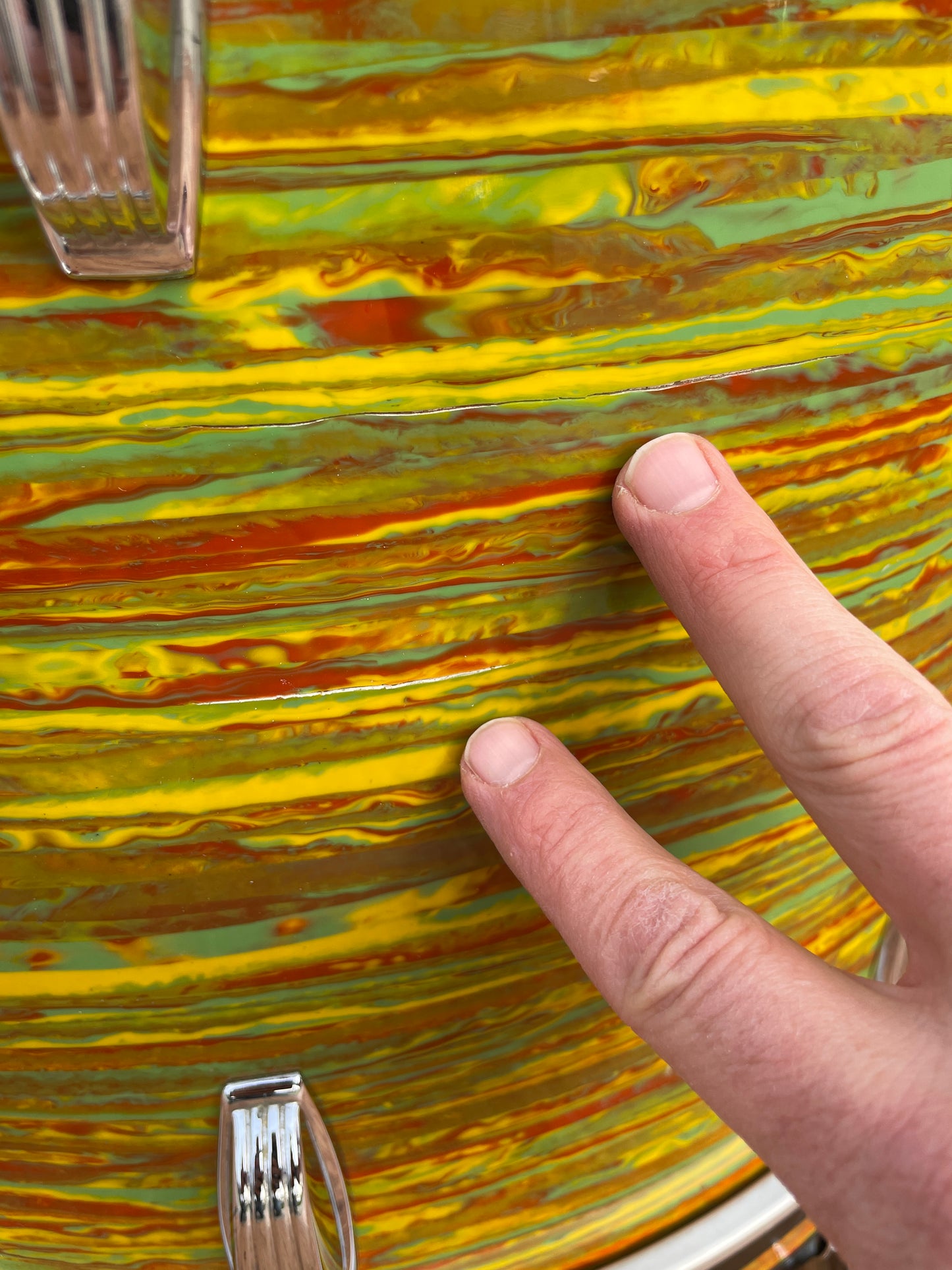 1970s Ludwig Big Beat Drum Set Citrus Mod 22/12/13/16 Bun E. Carlos