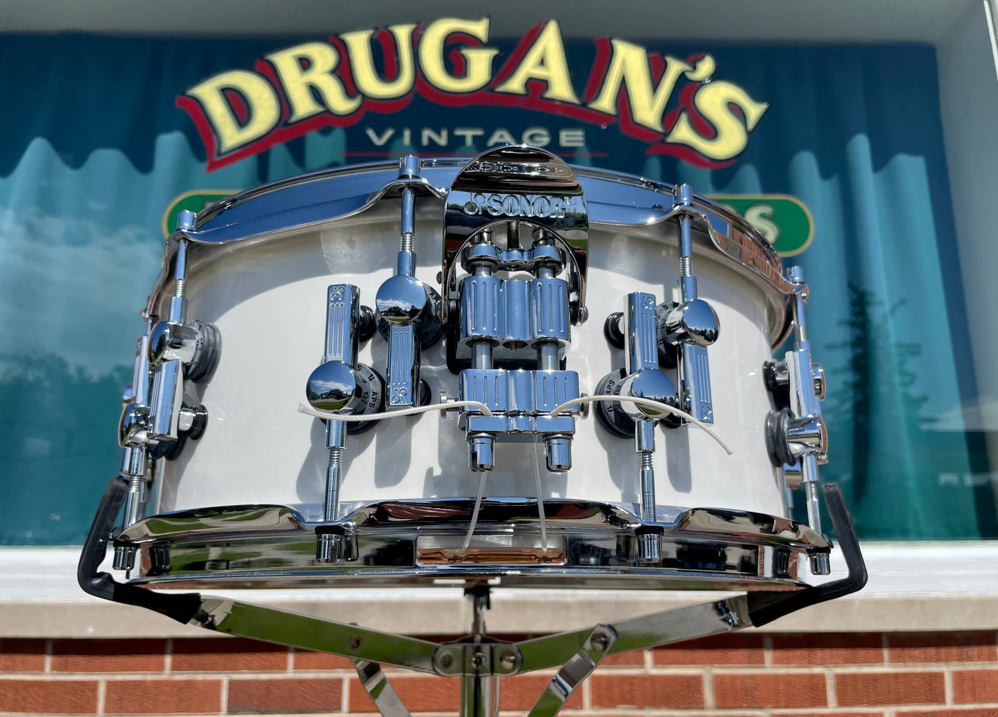 Sonor SQ2 6x14 Pure White Lacquer Snare Drum