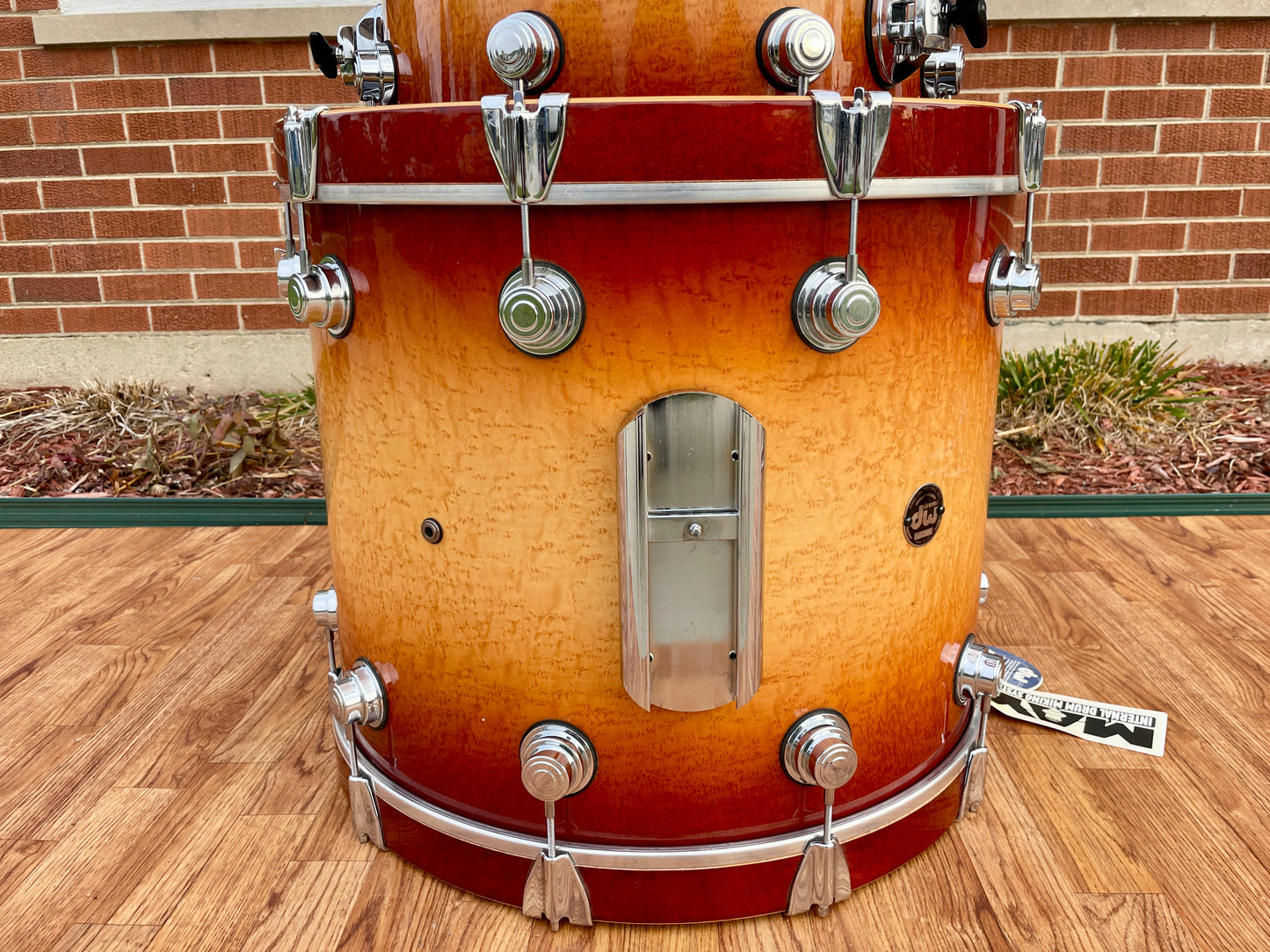 2002 DW Collector's Series Besse Forest Exotic Super Birdseye Maple Drum Set Burnt Toast Burst 22/12/14/16 w/ 7x14 Snare Drum Workshop