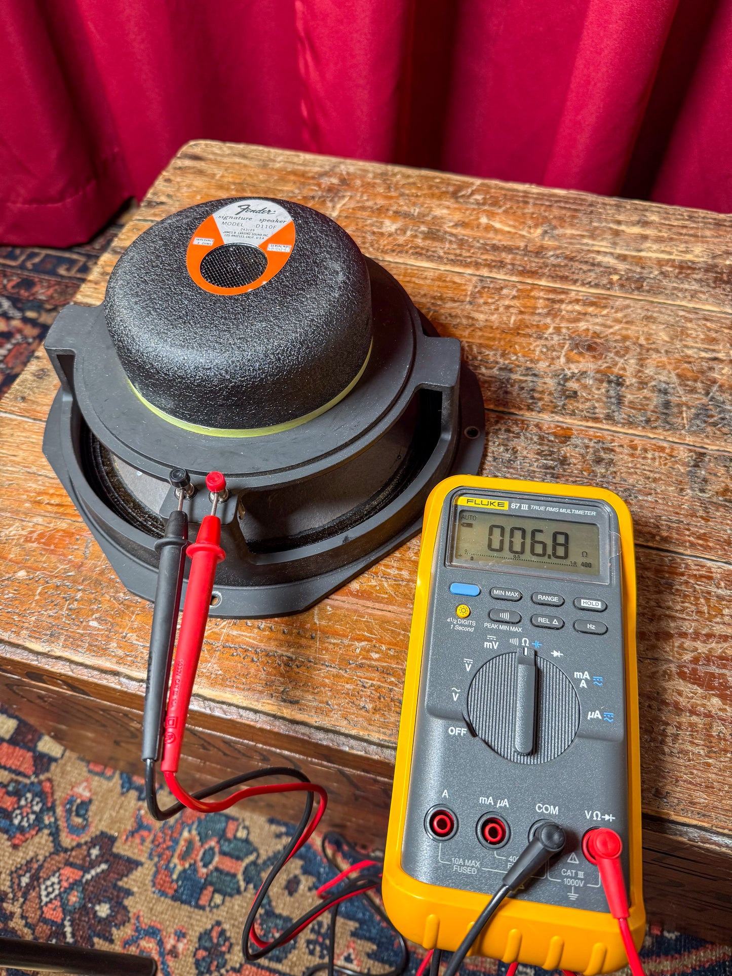 Set of 4 Vintage 10" JBL Fender D110F Speakers 8 Ohms Quad