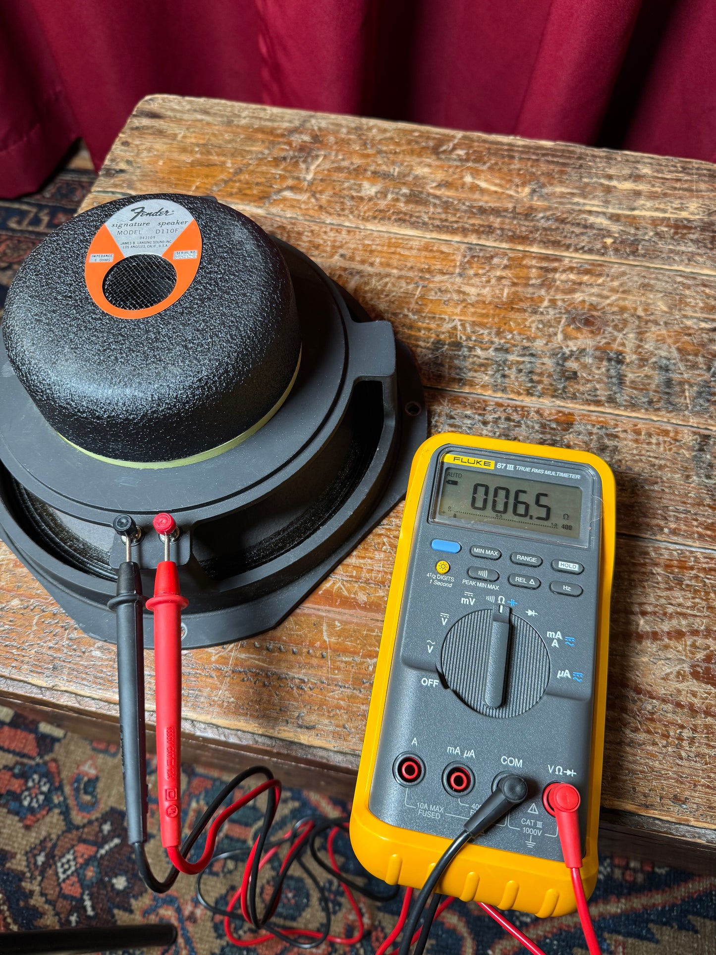 Set of 4 Vintage 10" JBL Fender D110F Speakers 8 Ohms Quad