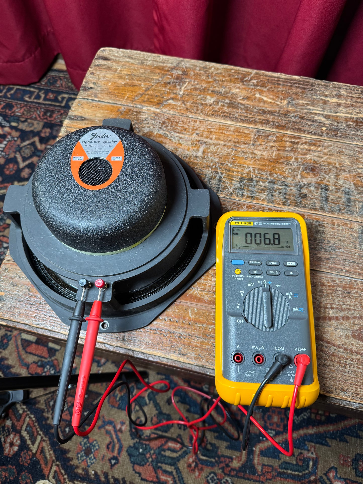 Set of 4 Vintage 10" JBL Fender D110F Speakers 8 Ohms Quad