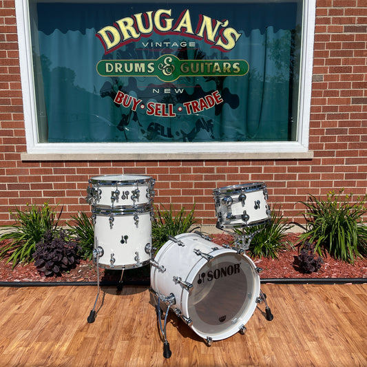 Sonor SQ2 Maple Medium Bop Drum Set 18/12/14/6x14 Pure White