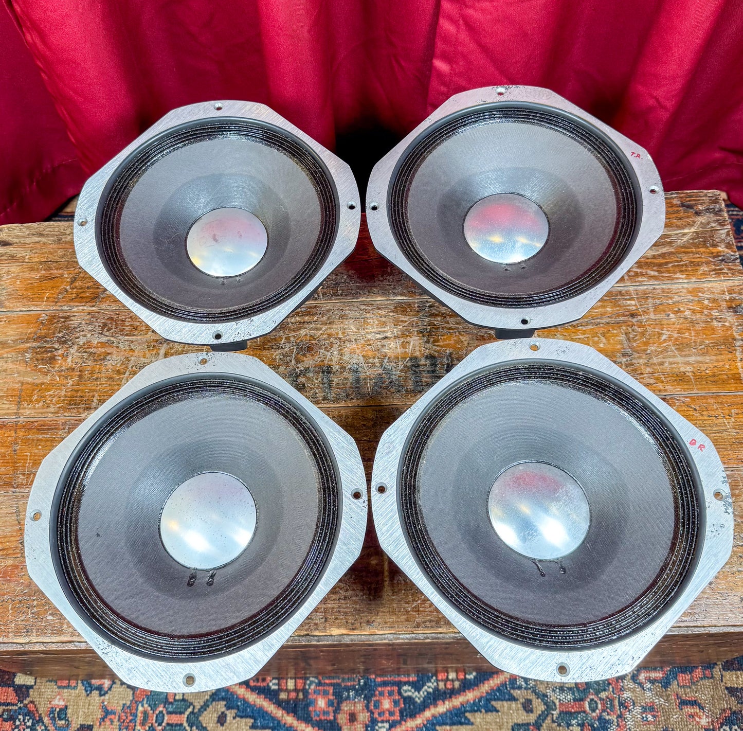 Set of 4 Vintage 10" JBL Fender D110F Speakers 8 Ohms Quad