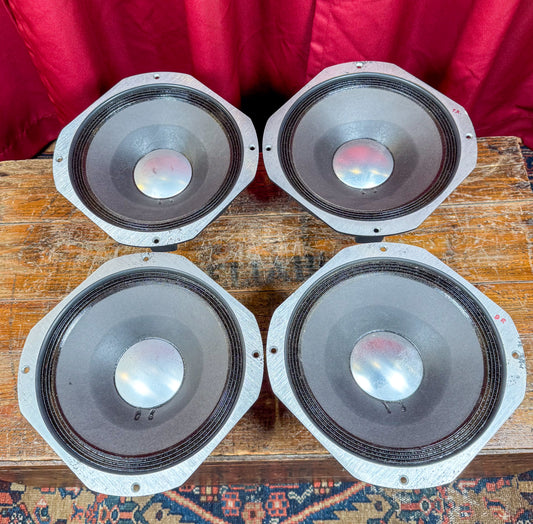 Set of 4 Vintage 10" JBL Fender D110F Speakers 8 Ohms Quad