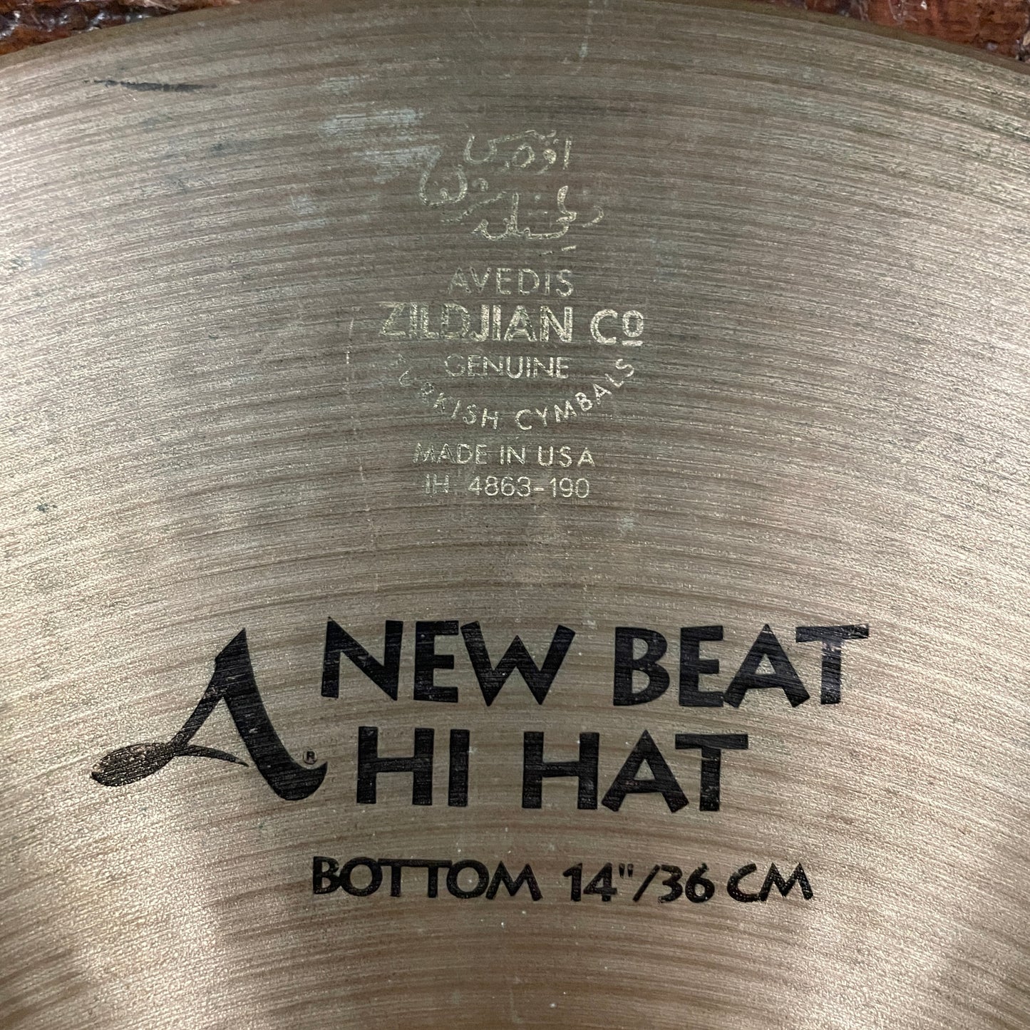 14" Zildjian A New Beat Bottom Hi-Hat Cymbal Single 1410g