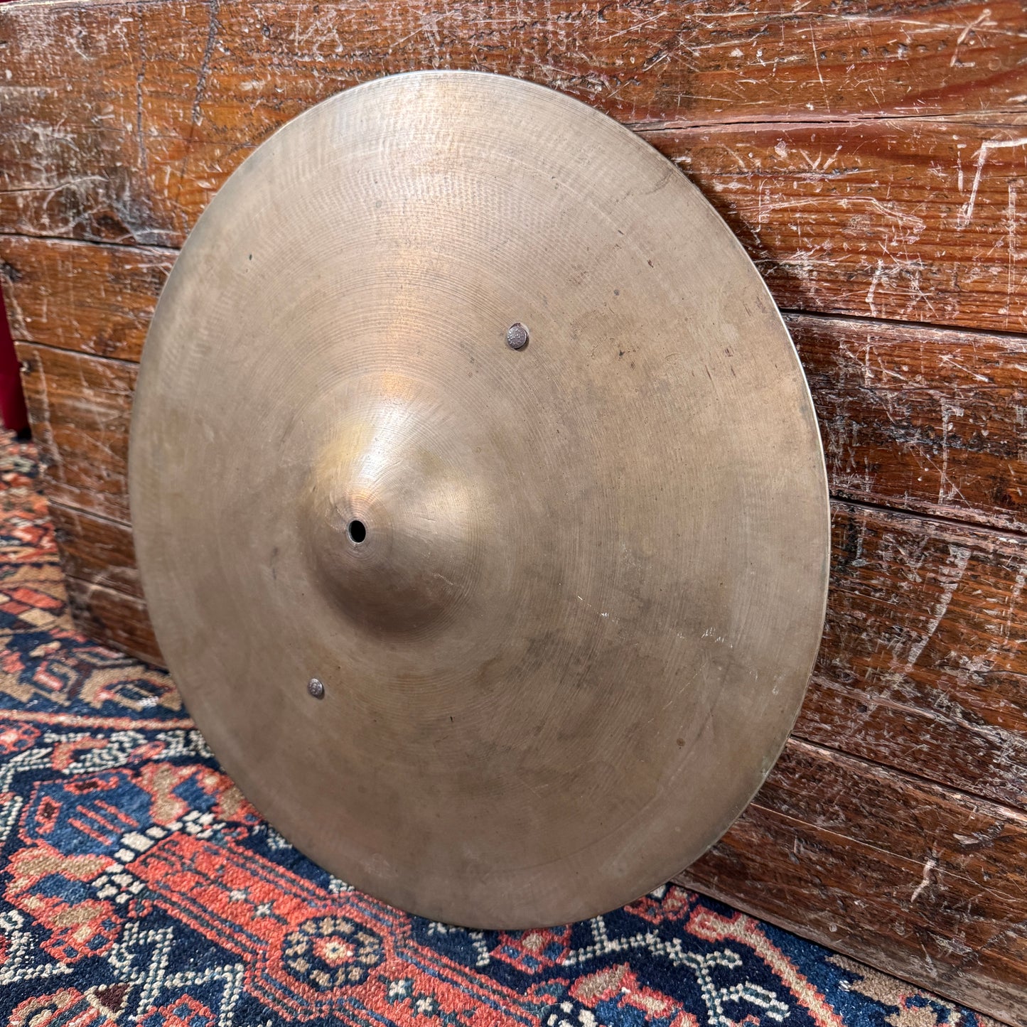 16" UFIP 1960s Crash Cymbal w/ Rivets Made In Italy 1246g *Video Demo*
