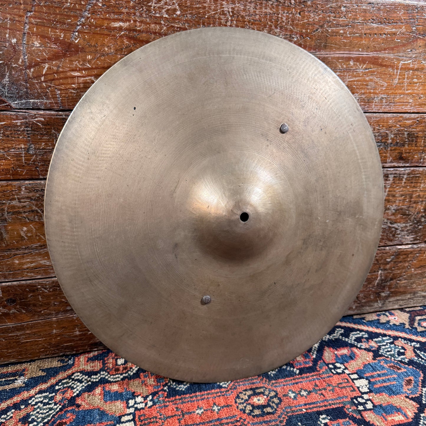 16" UFIP 1960s Crash Cymbal w/ Rivets Made In Italy 1246g *Video Demo*
