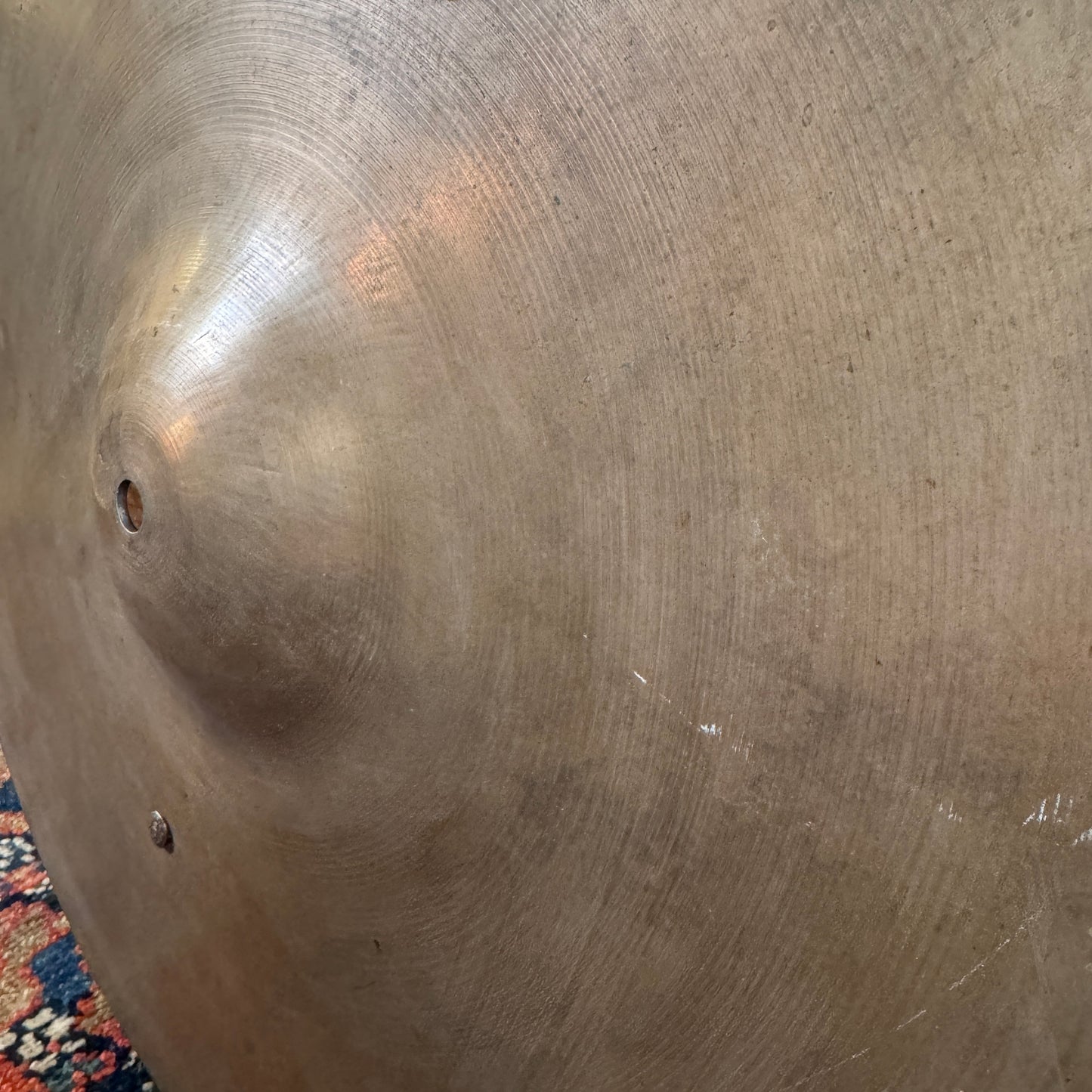 16" UFIP 1960s Crash Cymbal w/ Rivets Made In Italy 1246g *Video Demo*