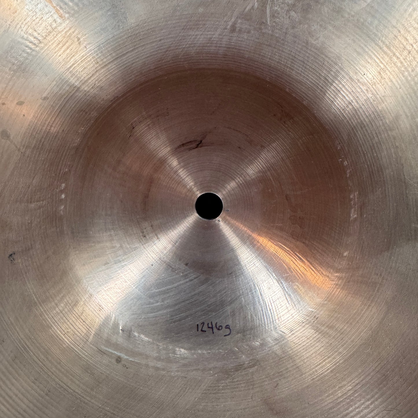 16" UFIP 1960s Crash Cymbal w/ Rivets Made In Italy 1246g *Video Demo*