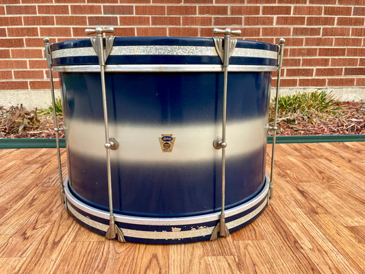 1958-60 Ludwig Trans Badge 12x20 Bass Drum Blue/Silver Duco