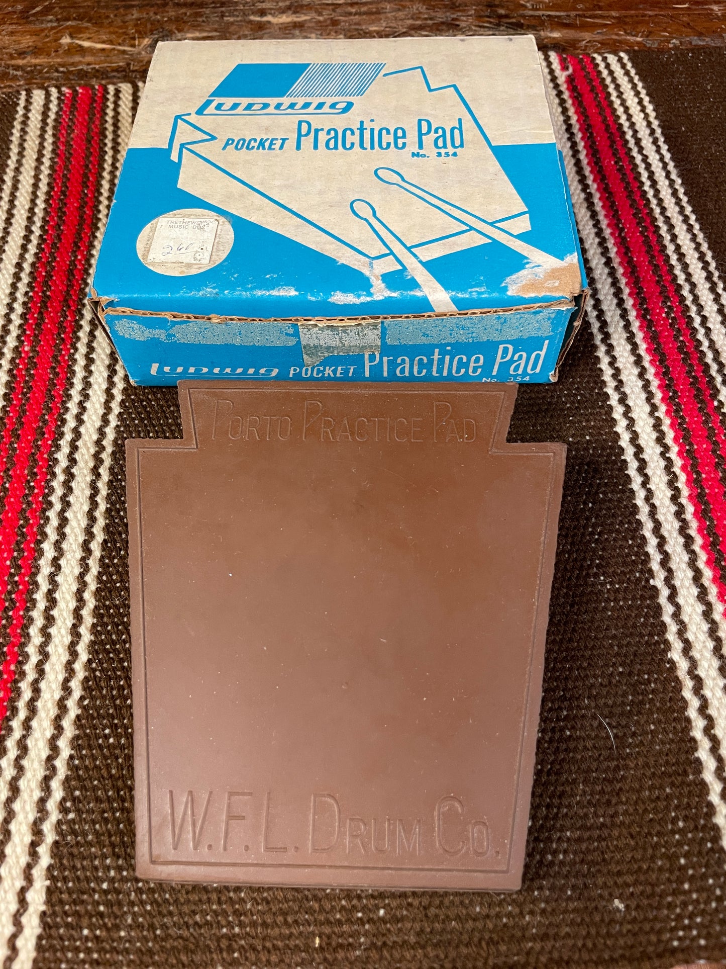 1970s Ludwig WFL Porto-Pad Rubber Pocket Practice Pad No. 354