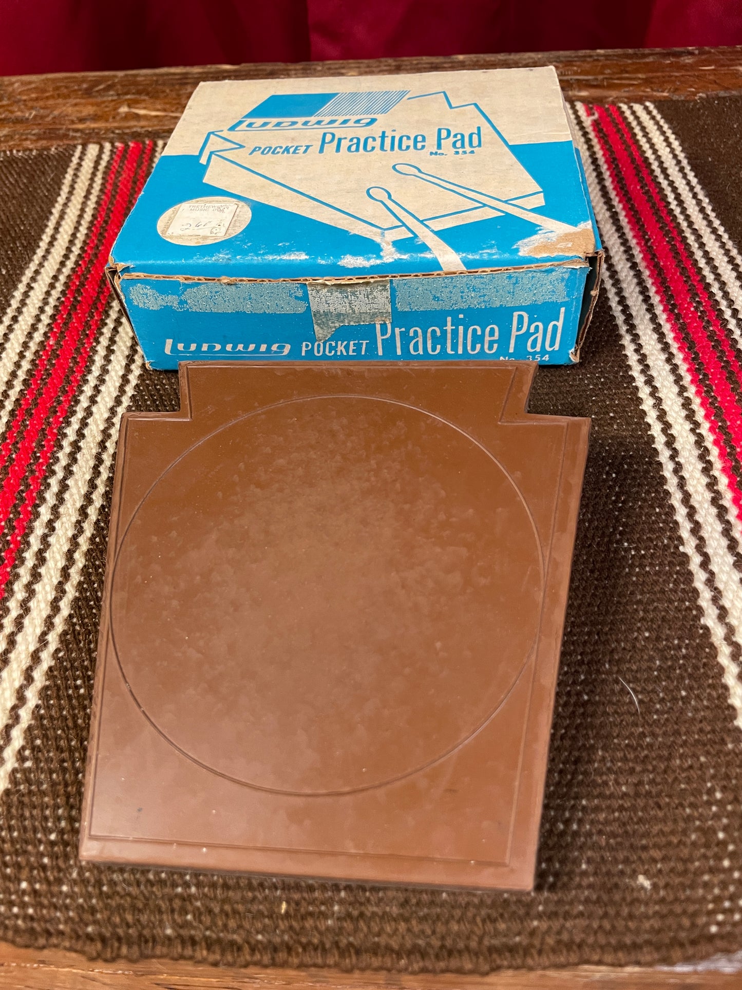 1970s Ludwig WFL Porto-Pad Rubber Pocket Practice Pad No. 354