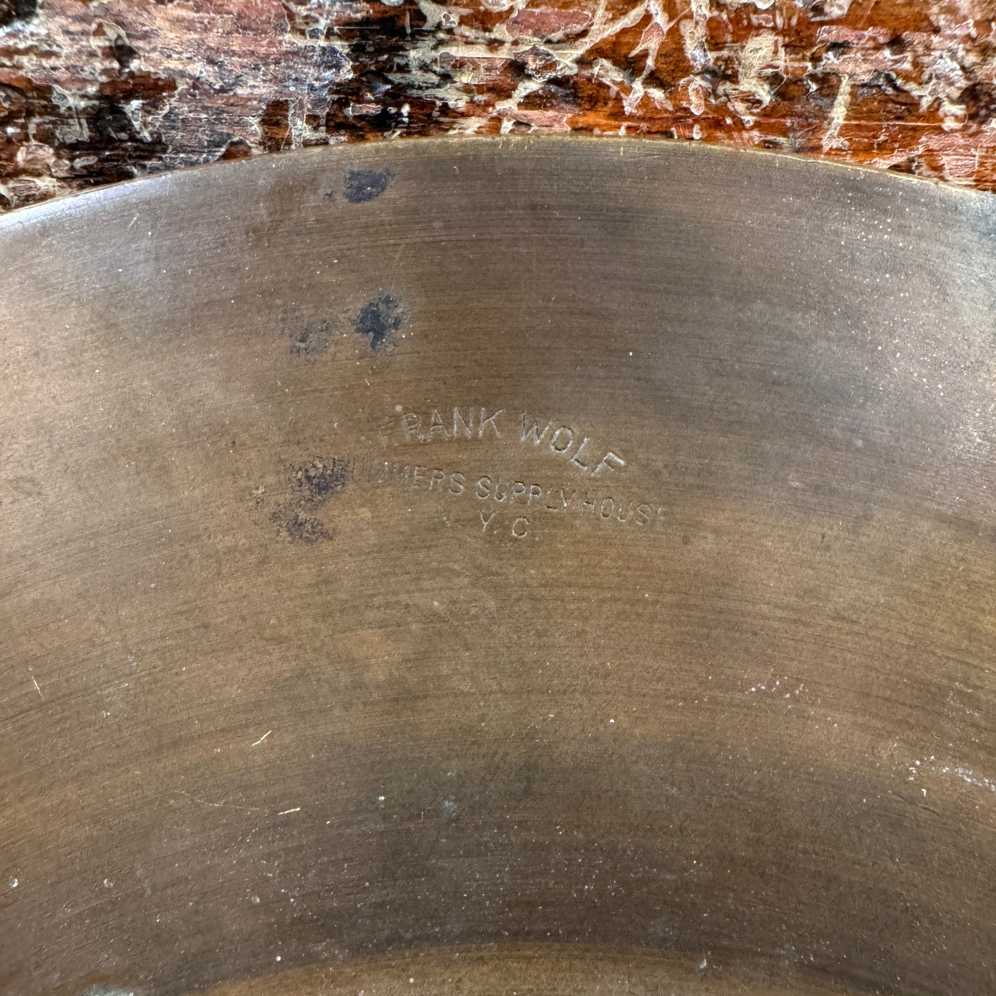 10" Frank Wolf 1920s Deep Cup Sock Hat Cymbal Pair Low Boy Hi-Hat 408g/424g