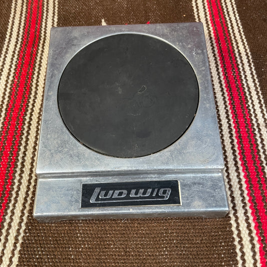 1970s Ludwig No. 4050 Practice Pad Aluminum / Rubber