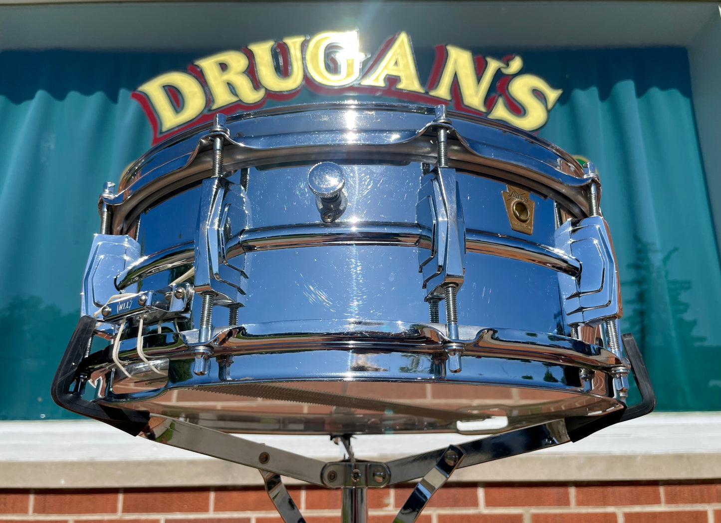 1960s Ludwig 5x14 Chrome Over Brass Pre-Serial Super 400 Supraphonic Snare Drum
