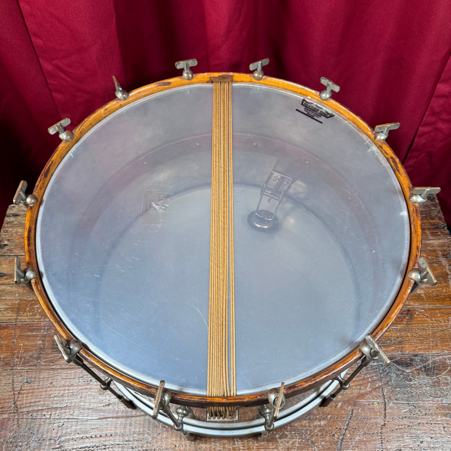Early 1900s M.A. Wintrich 9x16 Single Tension Brass Snare Drum NOB