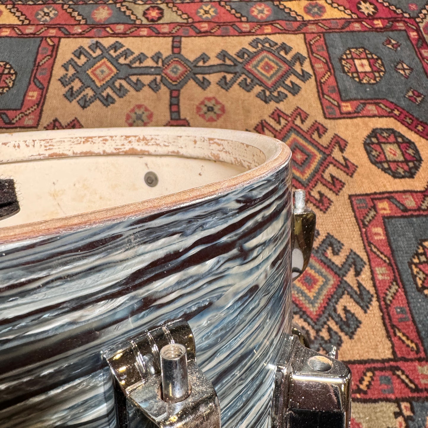 1960s Ludwig 9x13 Super Classic Tom Drum Oyster Blue Pearl